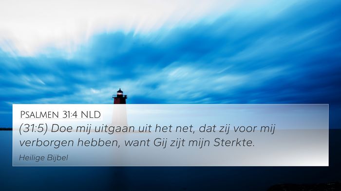 Psalmen 31:4 NLD 4K Wallpaper - (31:5) Doe mij uitgaan uit het net, dat zij voor - 4K Wallpaper Bible Verse
