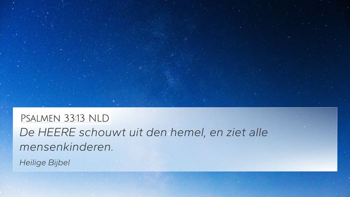 Psalmen 33:13 NLD Bible Verse Image