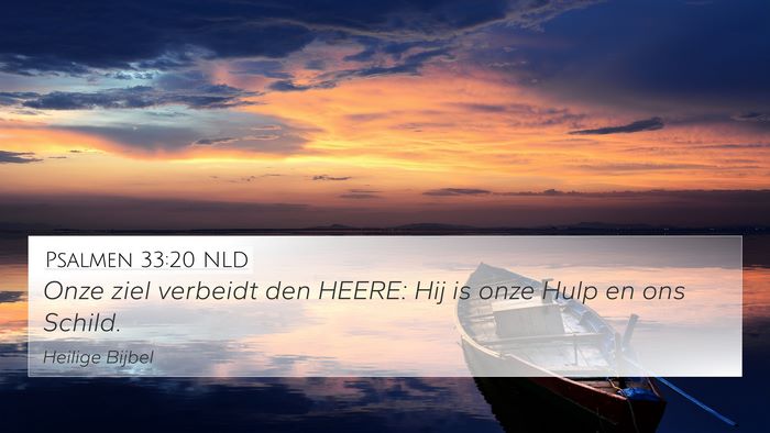 Psalmen 33:20 NLD Bible Verse Image