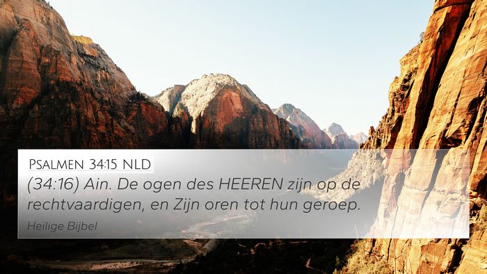 Psalmen 34:15 NLD Bible Verse Image