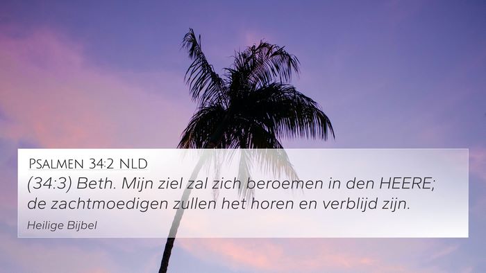 Psalmen 34:2 NLD Bible Verse Image