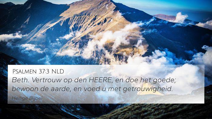 Psalmen 37:3 NLD Bible Verse Image