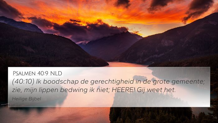 Psalmen 40:9 NLD Bible Verse Image