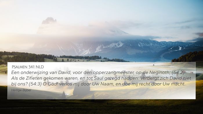 Psalmen 54:1 NLD Bible Verse Image