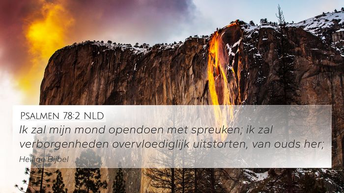 Psalmen 78:2 NLD Bible Verse Image