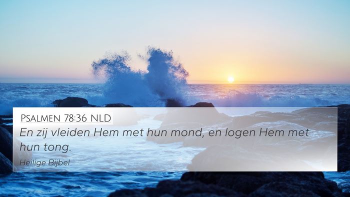 Psalmen 78:36 NLD Bible Verse Image