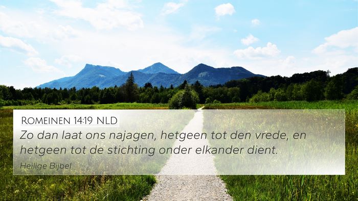 Romeinen 14:19 NLD Bible Verse Image