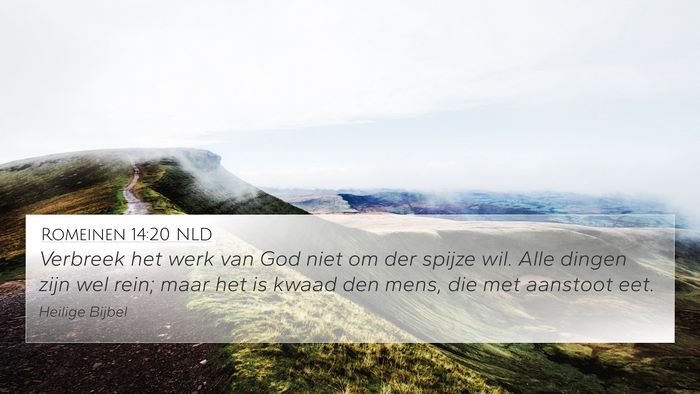 Romeinen 14:20 NLD Bible Verse Image