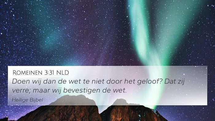 Romeinen 3:31 NLD Bible Verse Image