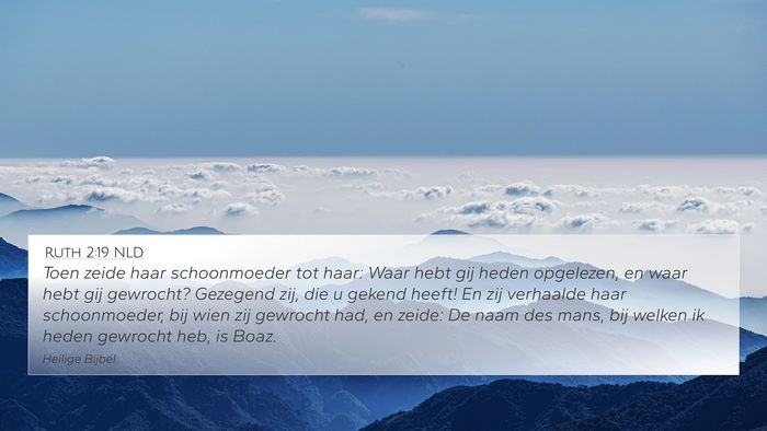 Ruth 2:19 NLD 4K Wallpaper - Toen zeide haar schoonmoeder tot haar: Waar hebt - 4K Wallpaper Bible Verse