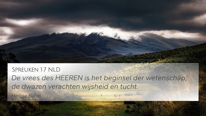 Spreuken 1:7 NLD Bible Verse Image