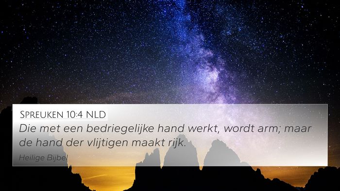 Spreuken 10:4 NLD Bible Verse Image