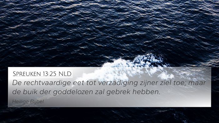 Spreuken 13:25 NLD Bible Verse Image