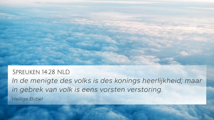 Spreuken 14:28 NLD Bible Verse Image