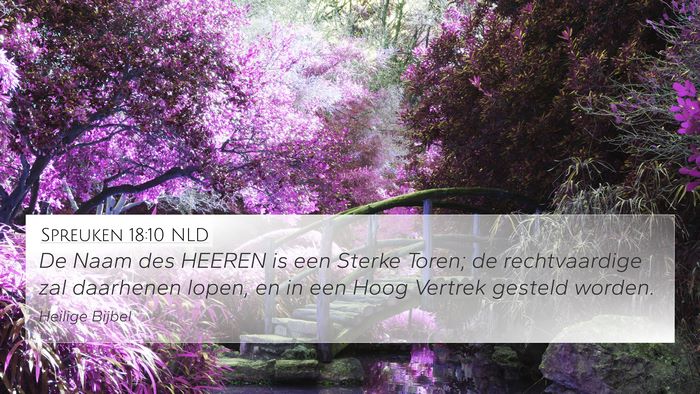 Spreuken 18:10 NLD Bible Verse Image
