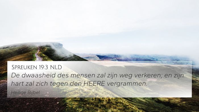 Spreuken 19:3 NLD Bible Verse Image
