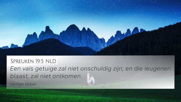Spreuken 19:5 NLD Bible Verse Image