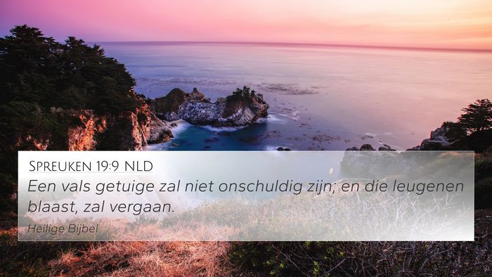 Spreuken 19:9 NLD 4K Wallpaper - Een vals getuige zal niet onschuldig zijn; en die - 4K Wallpaper Bible Verse