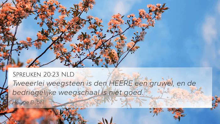 Spreuken 20:23 NLD Bible Verse Image