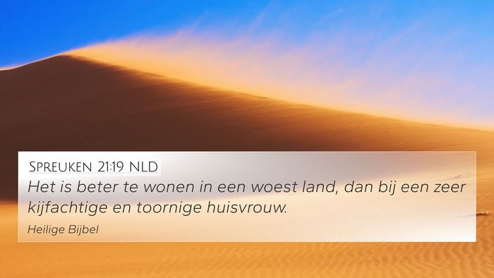 Spreuken 21:19 NLD Bible Verse Image