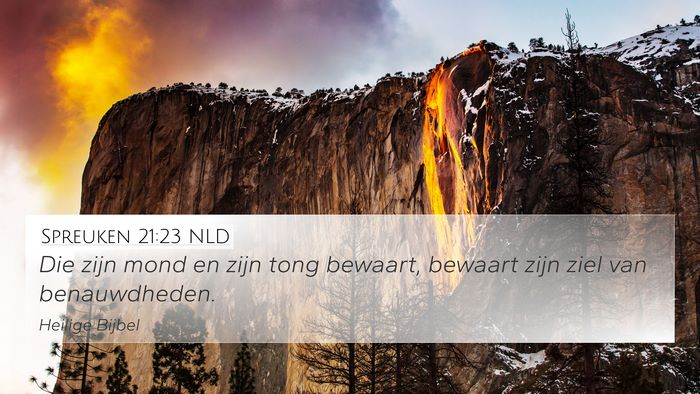Spreuken 21:23 NLD Bible Verse Image