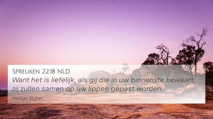 Spreuken 22:18 NLD Bible Verse Image