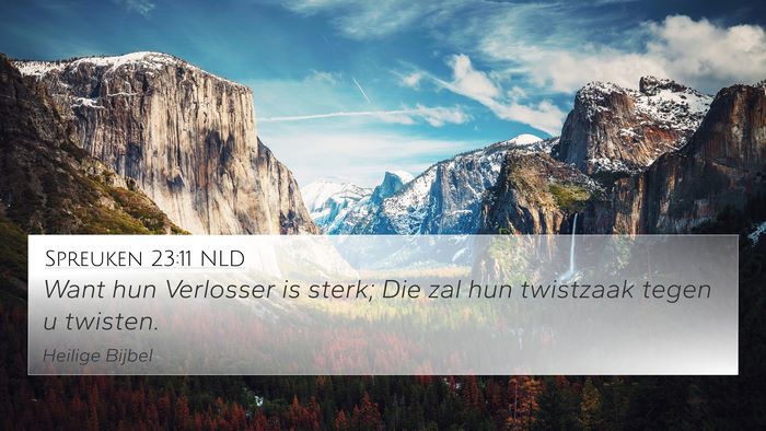 Spreuken 23:11 NLD Bible Verse Image