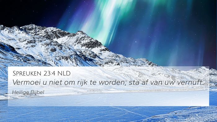 Spreuken 23:4 NLD Bible Verse Image