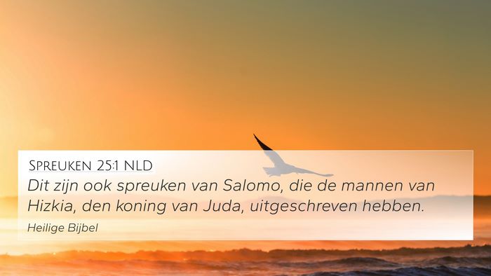 Spreuken 25:1 NLD Bible Verse Image