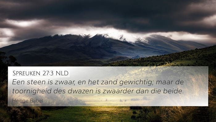 Spreuken 27:3 NLD Bible Verse Image