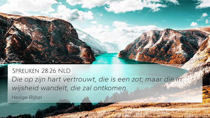 Spreuken 28:26 NLD Bible Verse Image
