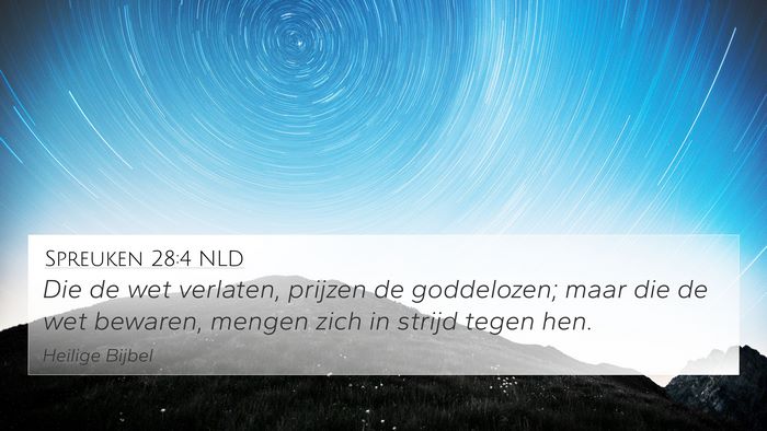Spreuken 28:4 NLD Bible Verse Image