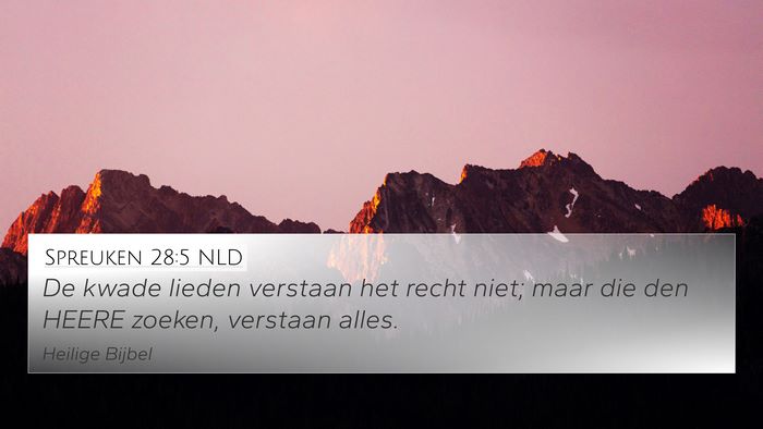 Spreuken 28:5 NLD Bible Verse Image