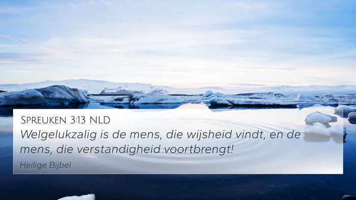 Spreuken 3:13 NLD Bible Verse Image