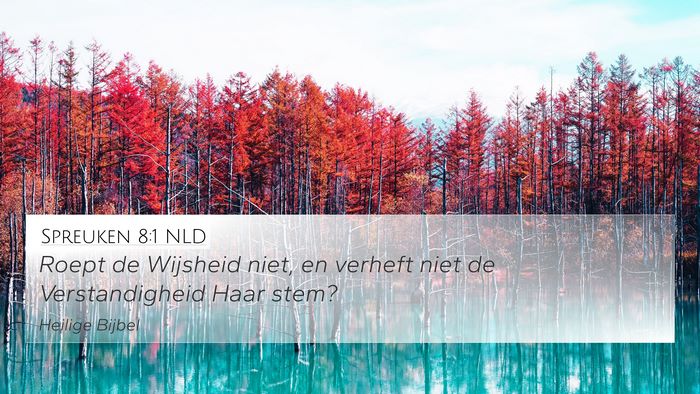 Spreuken 8:1 NLD Bible Verse Image