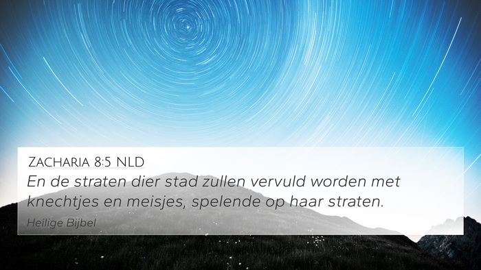 Zacharia 8:5 NLD 4K Wallpaper - En de straten dier stad zullen vervuld worden met - 4K Wallpaper Bible Verse