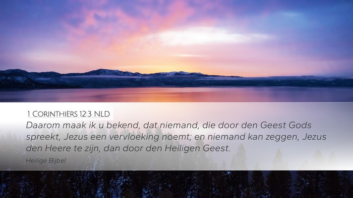 1 Corinthiërs 12:3 NLD Bible Verse Image