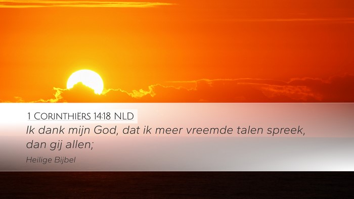 1 Corinthiërs 14:18 NLD Bible Verse Image