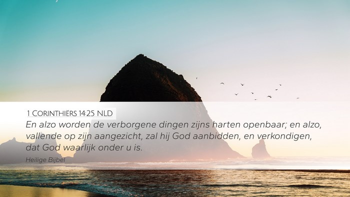 1 Corinthiërs 14:25 NLD Bible Verse Image