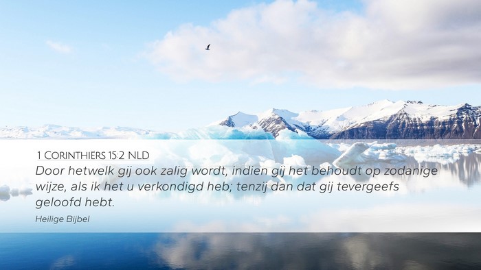 1 Corinthiërs 15:2 NLD Bible Verse Image