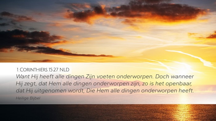 1 Corinthiërs 15:27 NLD Bible Verse Image