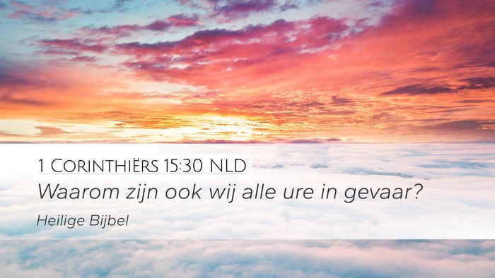 1 Corinthiërs 15:30 NLD Bible Verse Image