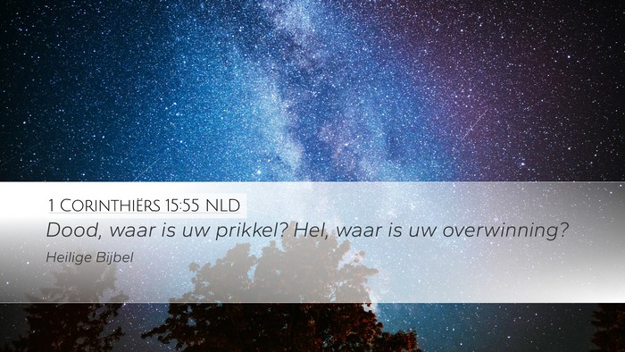 1 Corinthiërs 15:55 NLD Bible Verse Image