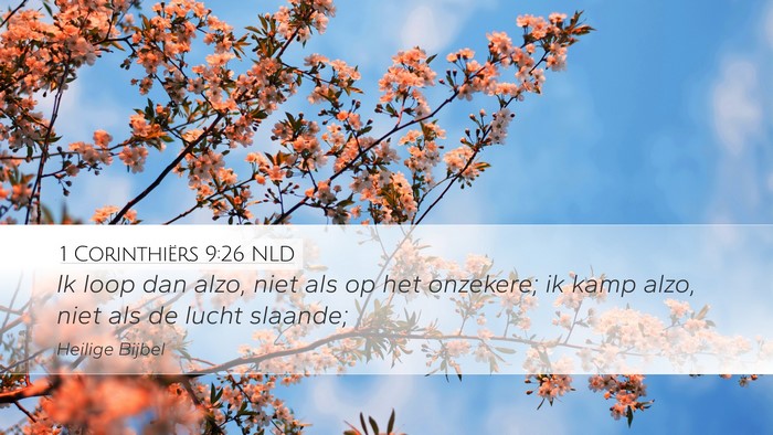 1 Corinthiërs 9:26 NLD Bible Verse Image