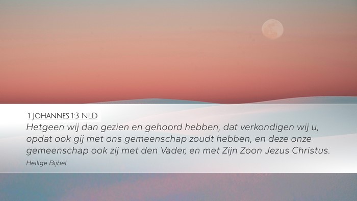 1 Johannes 1:3 NLD Bible Verse Image