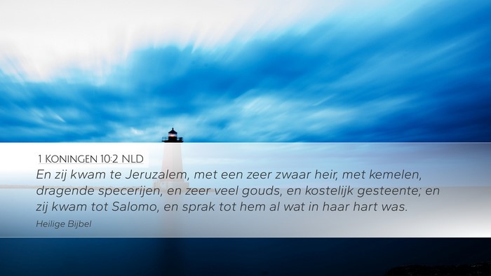 1 Koningen 10:2 NLD Bible Verse Image