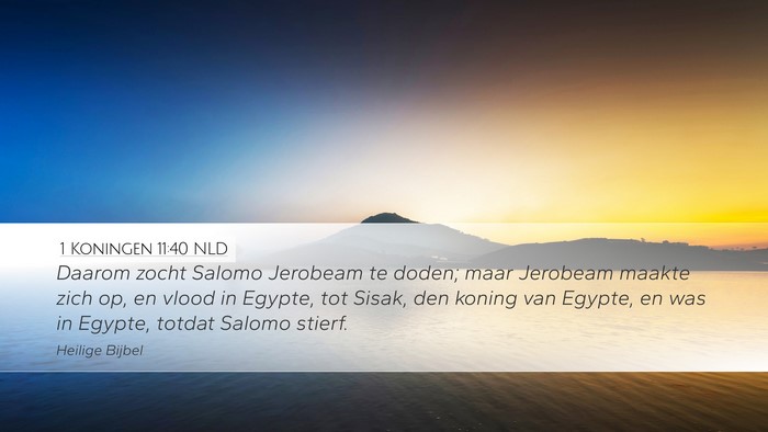 1 Koningen 11:40 NLD Bible Verse Image