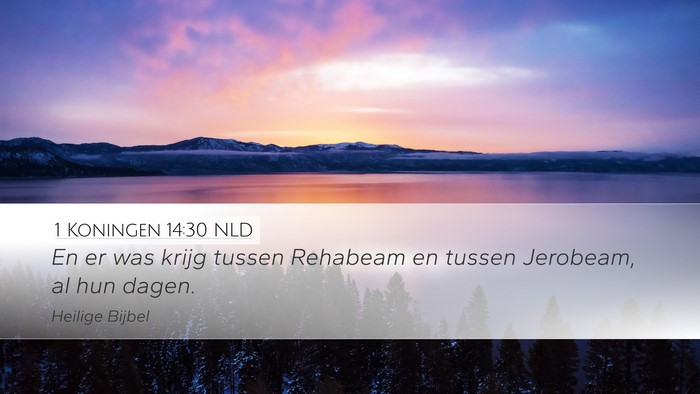 1 Koningen 14:30 NLD Bible Verse Image