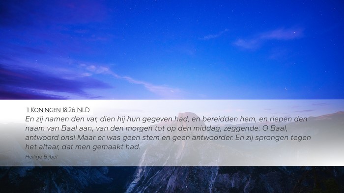 1 Koningen 18:26 NLD Bible Verse Image