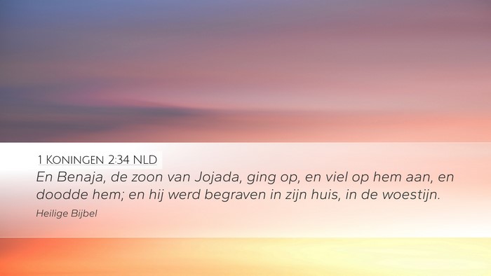 1 Koningen 2:34 NLD Bible Verse Image